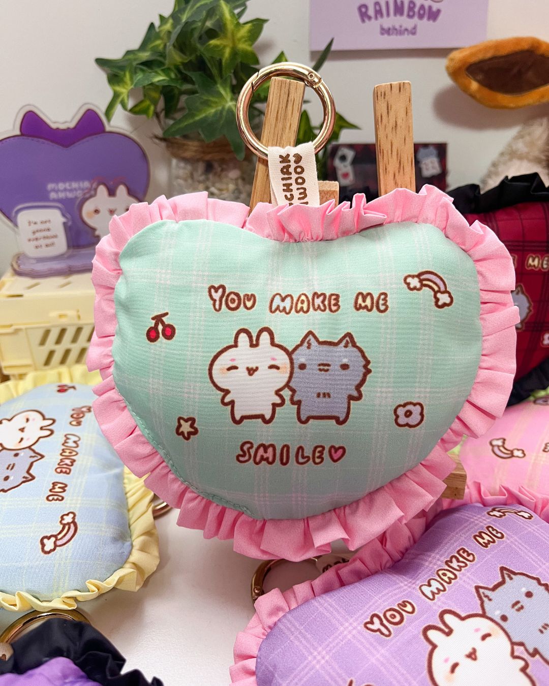 Puff Heart Charm - Bag Charms