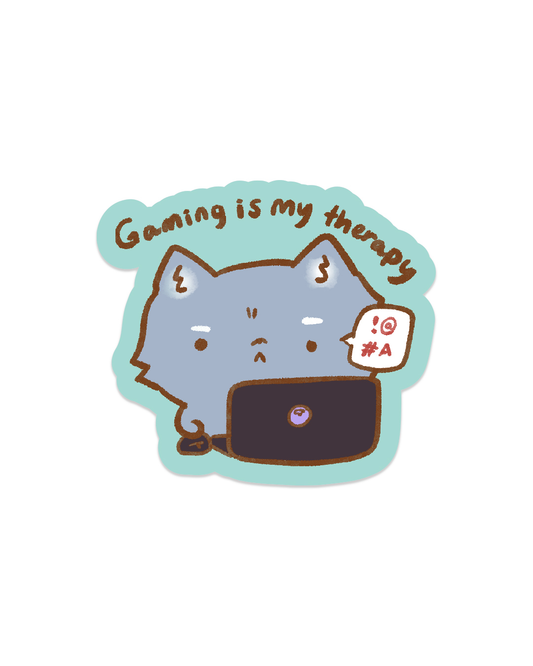 Gaming is my Therapy - Die Cut Stickers!