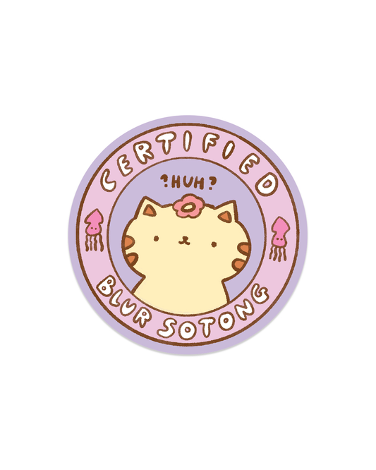Certified Blur Sotong - Die Cut Stickers!