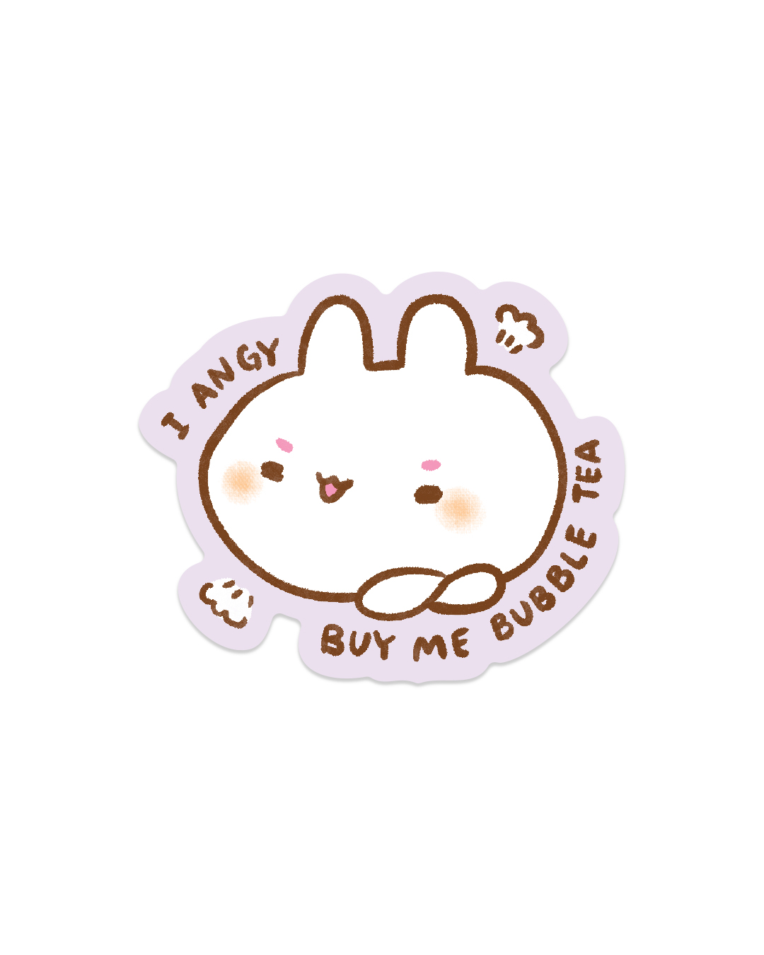 I'm Angy! Buy Me Bubble Tea! - Die Cut Stickers!