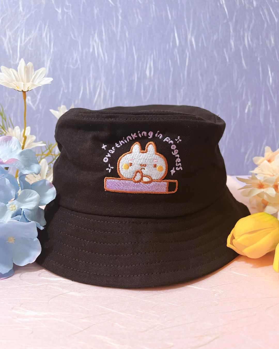 Overthinking in progress with Mochiak Bucket Hat - 5 colors