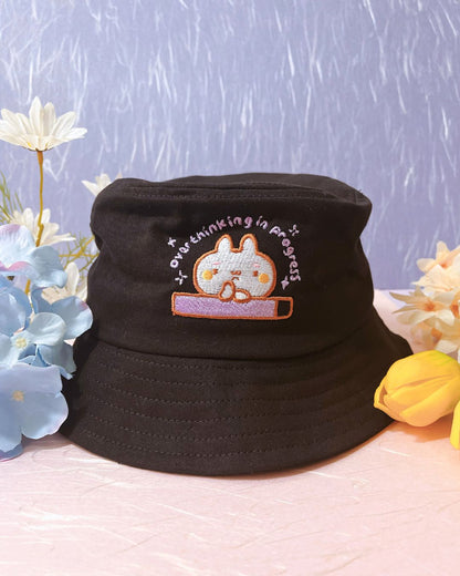 Overthinking in progress with Mochiak Bucket Hat - 5 colors