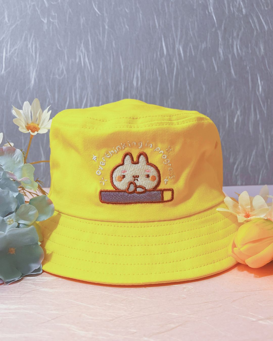 Overthinking in progress with Mochiak Bucket Hat - 5 colors
