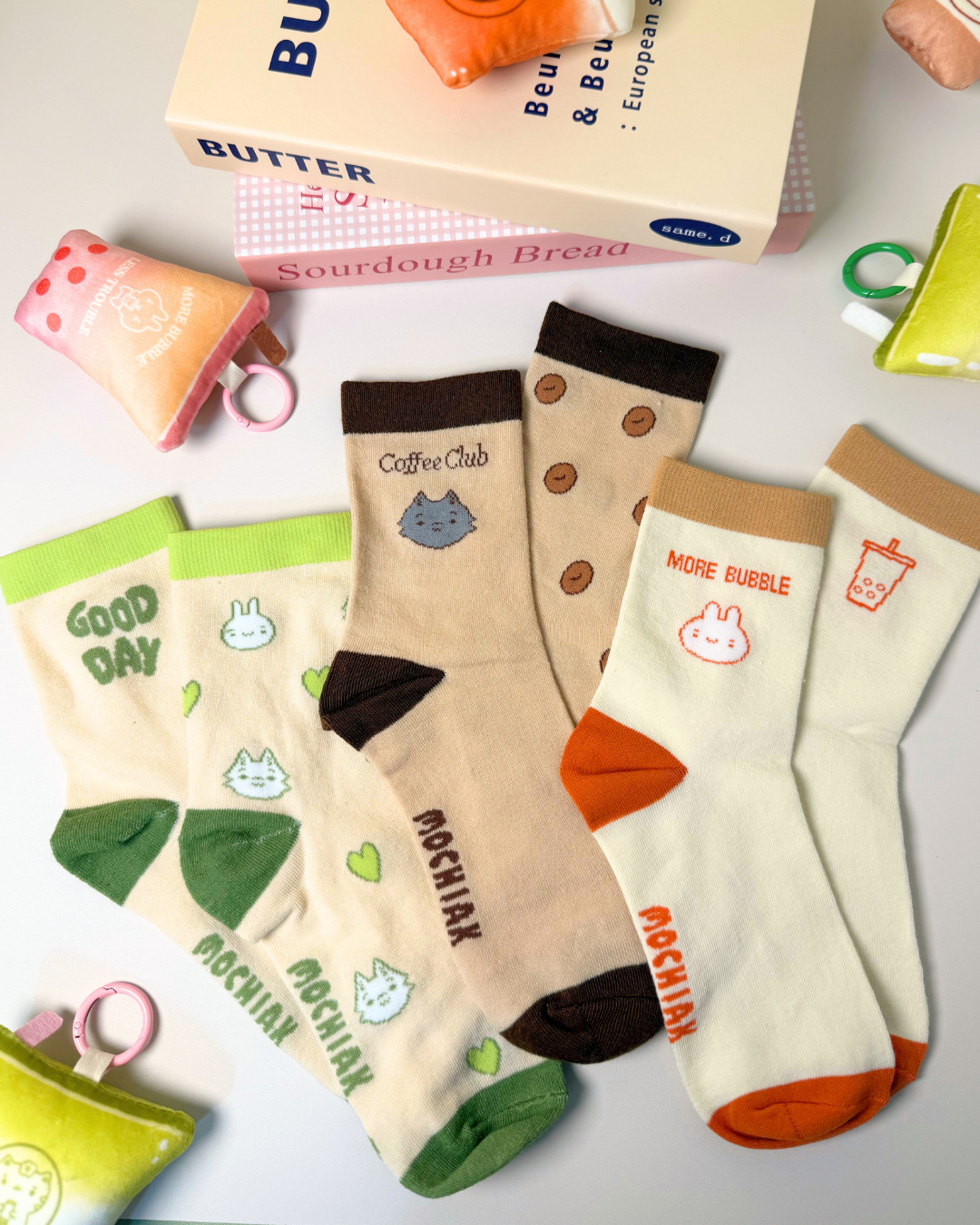 Cozy Drink Club Mismatch Socks - 3 Styles