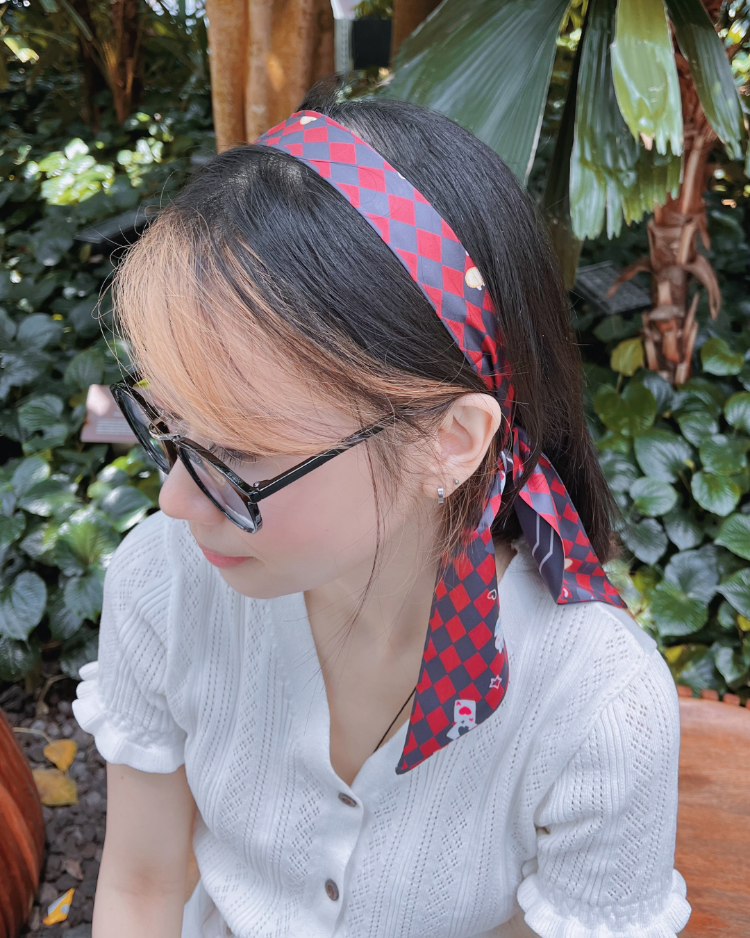 Wonderland Checkers! Cute Twilly Ribbon Scarf - 2 styles