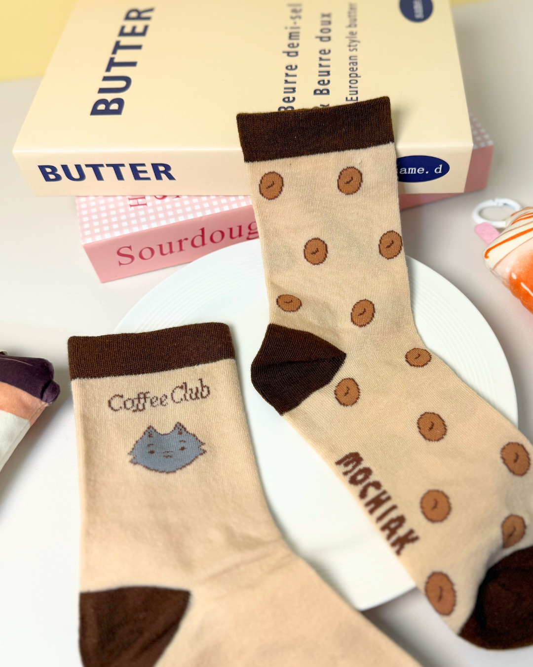 Cozy Drink Club Mismatch Socks - 3 Styles