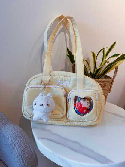 Puffy Bowling Bag (Soft Yellow)