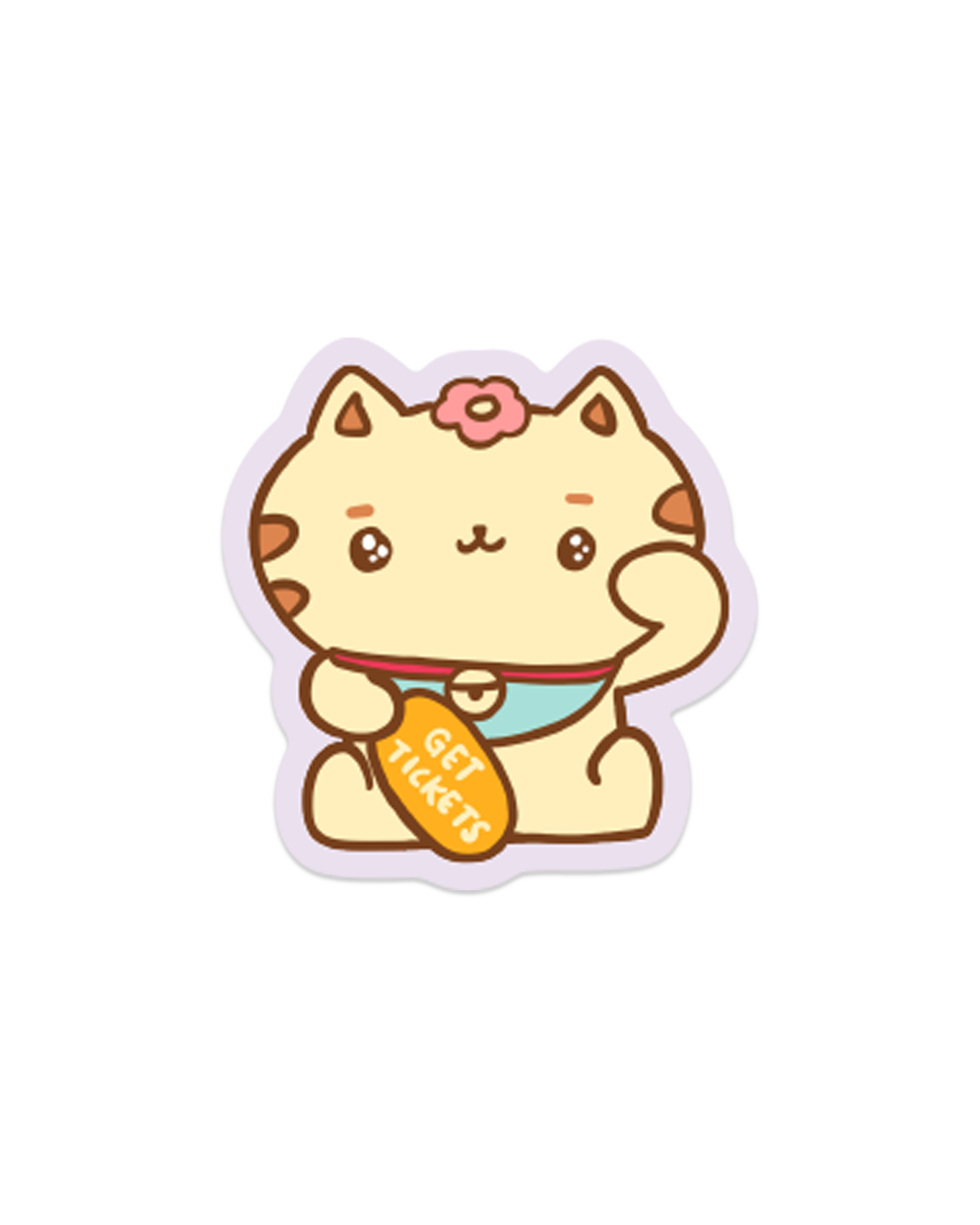 Beckoning Nana Ticket Luck - Die Cut Stickers!