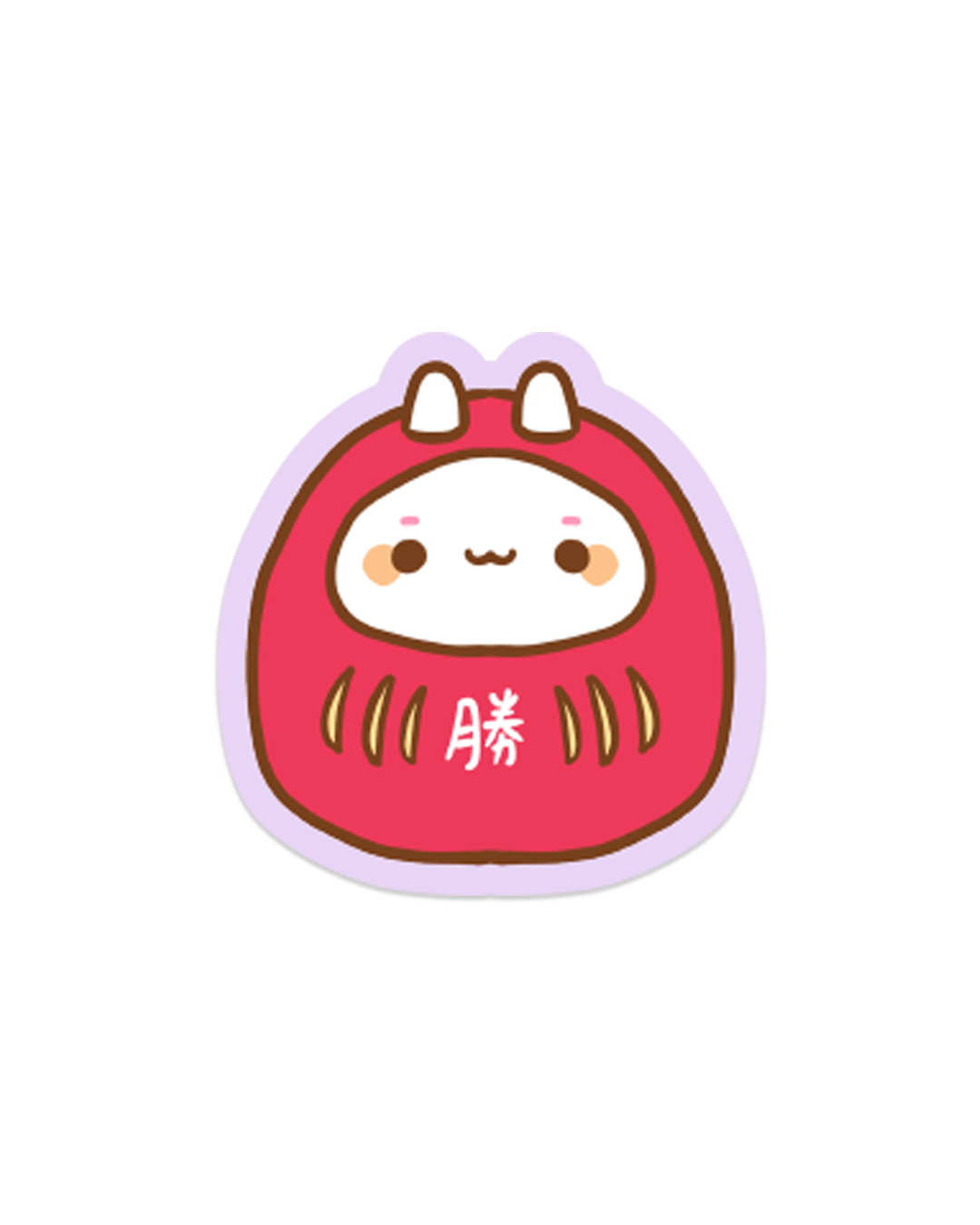 Daruma Win - Die Cut Stickers!